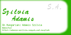 szilvia adamis business card